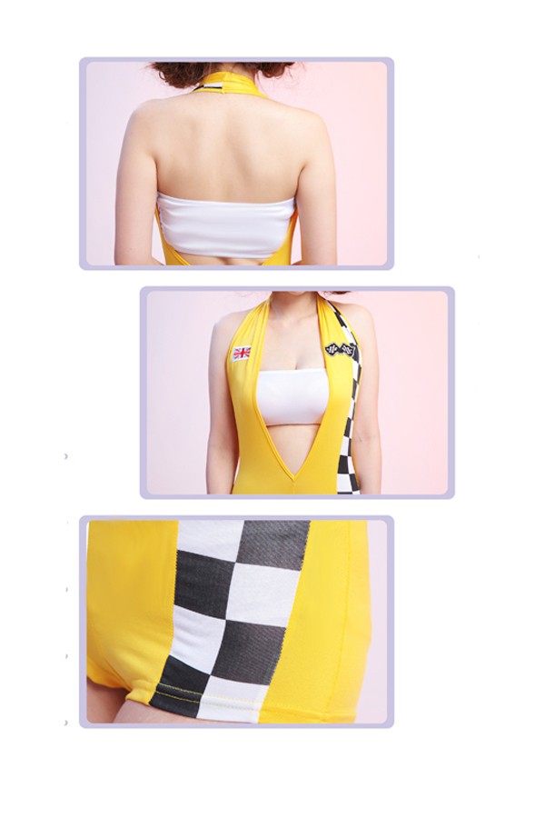 Uniform Costumes Yellow Cheerleader Costume - Click Image to Close
